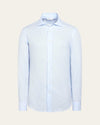 Linen Capri Blue Shirt — Shot 01