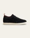 Nubuck Knit-Collar Sneaker — Black — Shot 01