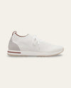 The Valerian — Laced Knit Sneakers White Ivory — Shot 01