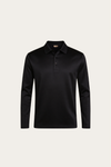 Velario Long-Sleeve Polo — Black — product view