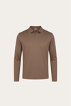 Velario Long-Sleeve Polo — Taupe — product view
