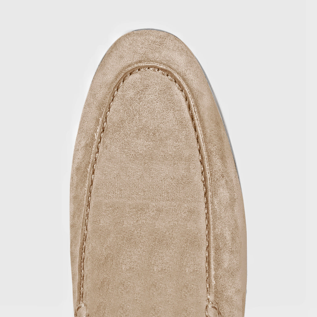 BEIGE SUEDE LOAFERS