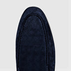 NAVY BLUE SUEDE LOAFERS