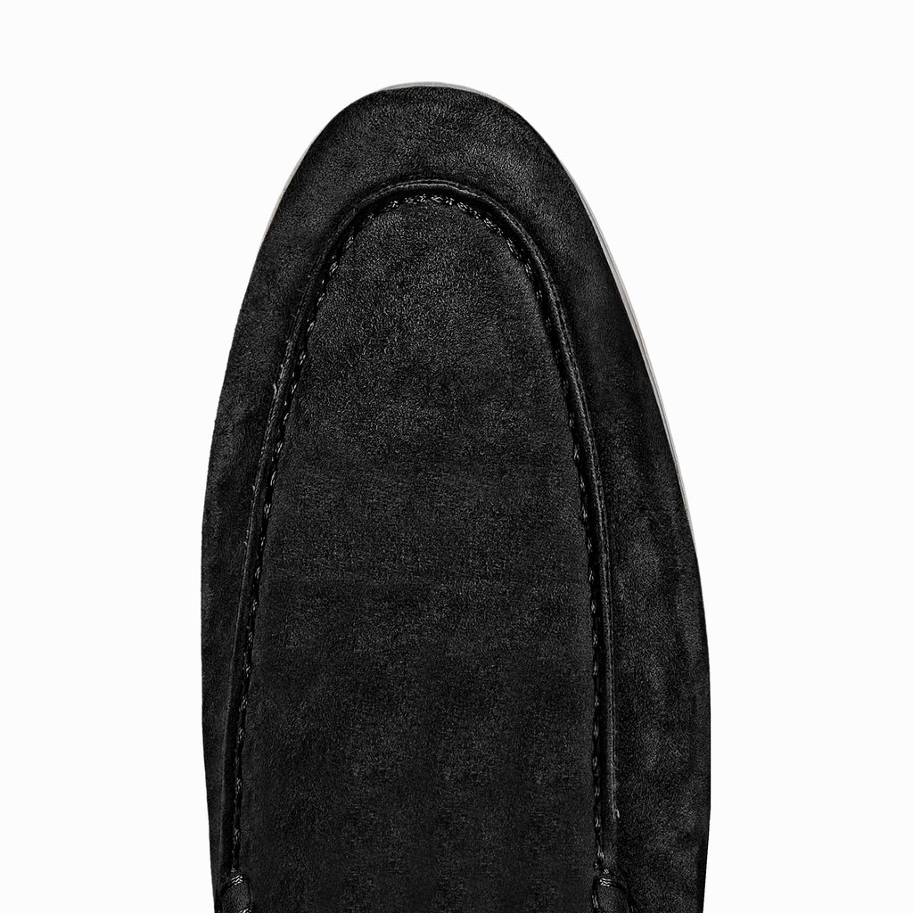 BLACK SUEDE LOAFERS