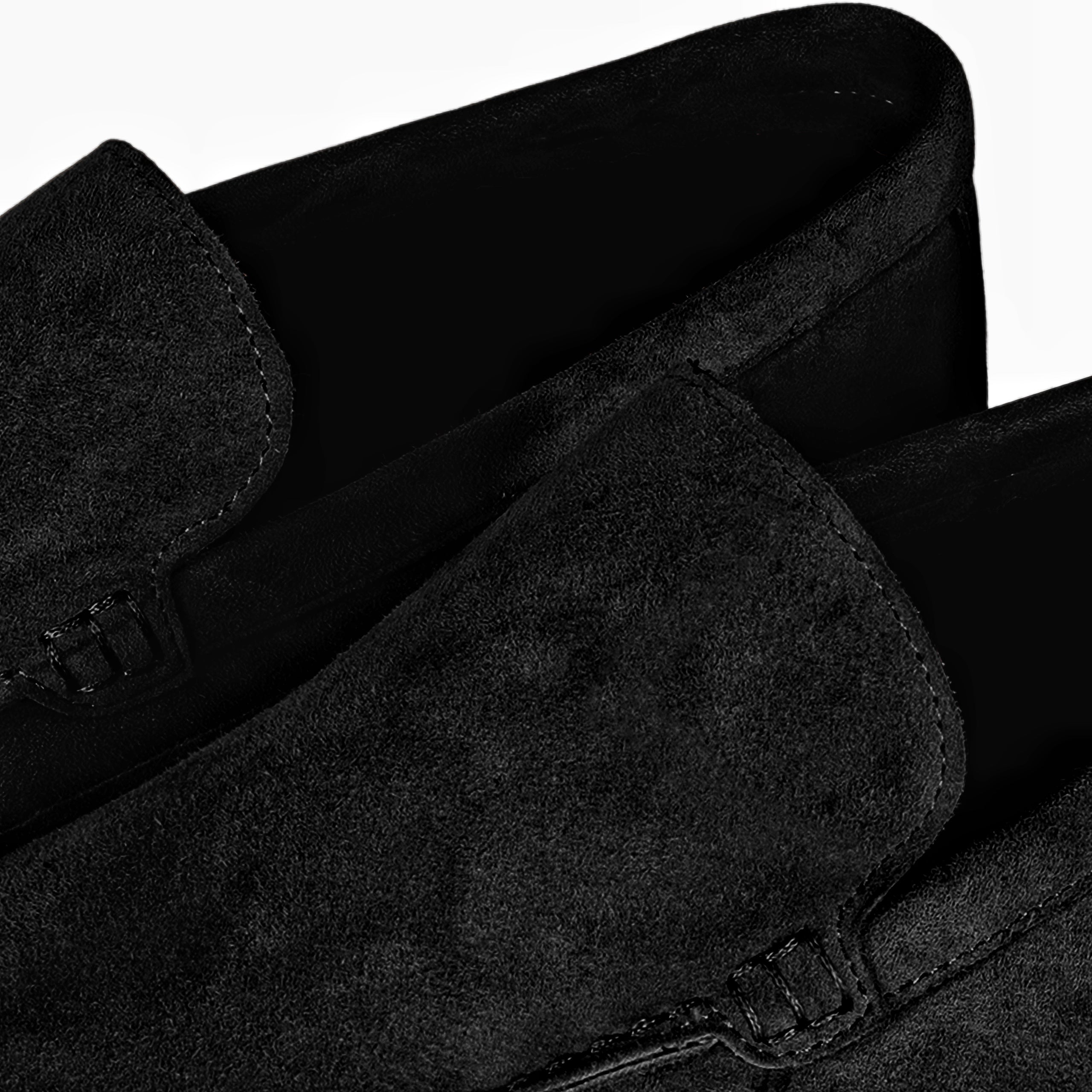 BLACK SUEDE LOAFERS