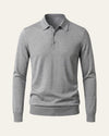 100% Merino Wool Polo Shirt Grey — Shot 01