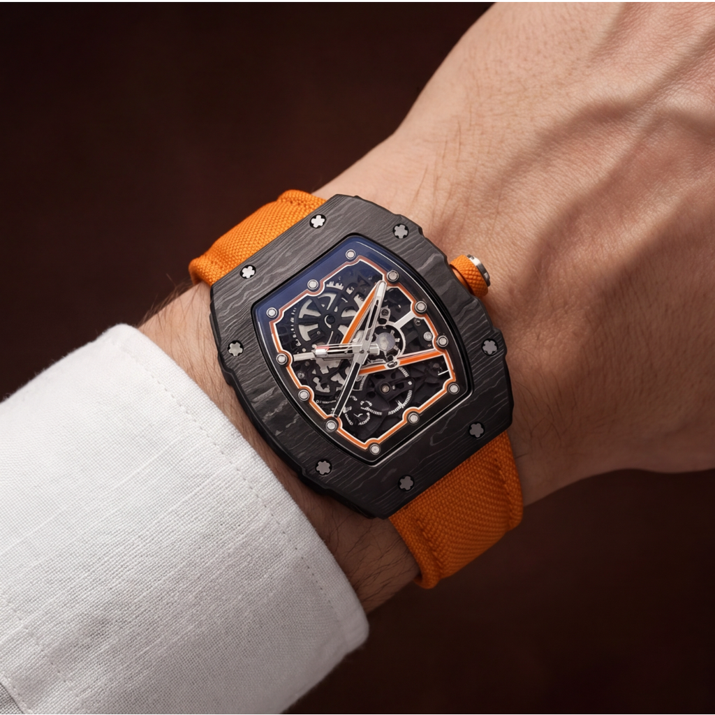 The Spectre N1 — Skeleton Super-Thin Black-Orange