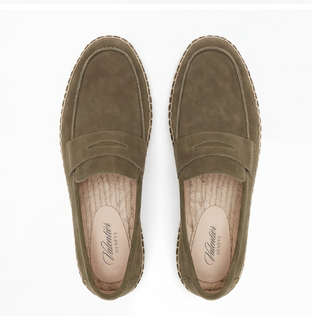 Suede Espadrilles Olive