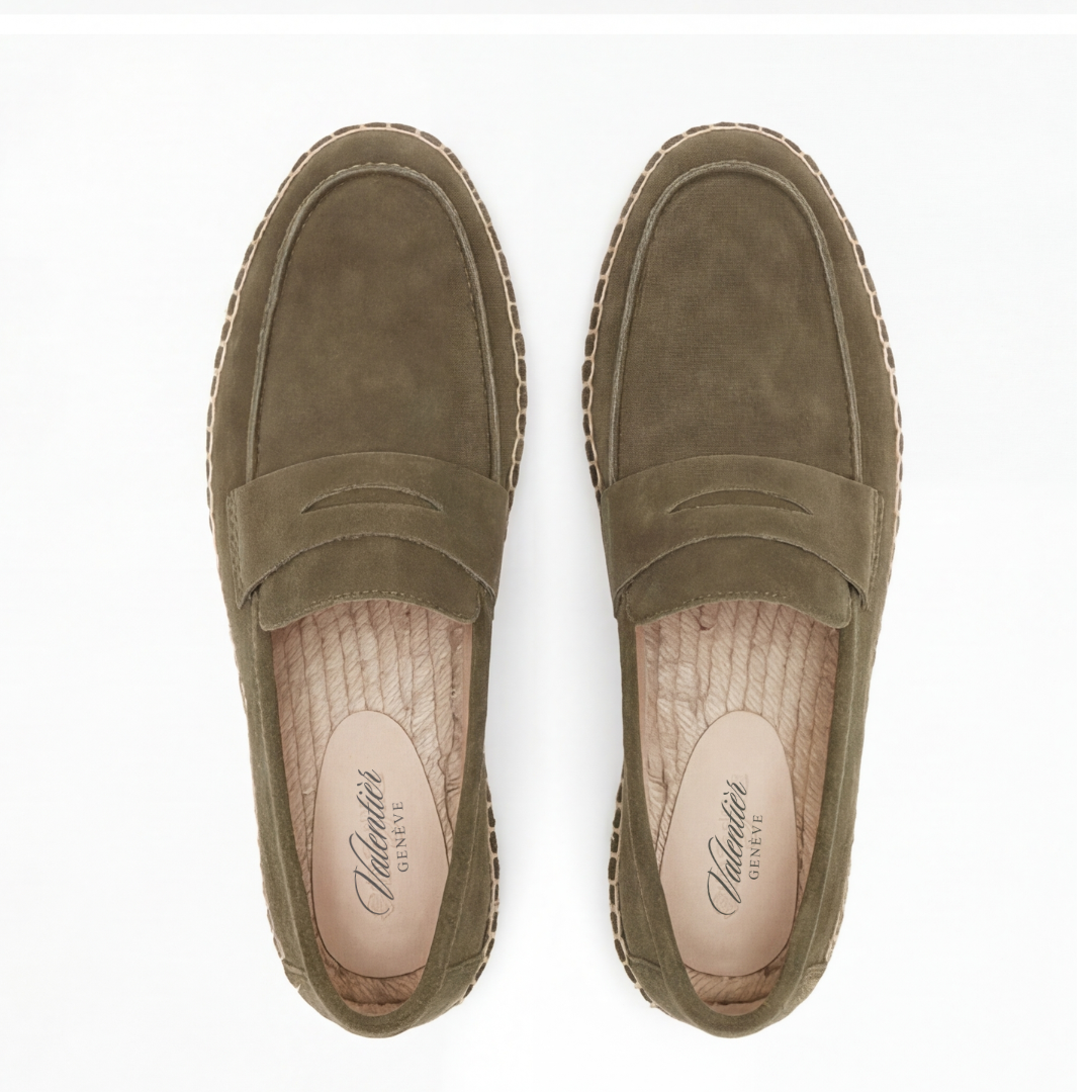 Suede Espadrilles Olive