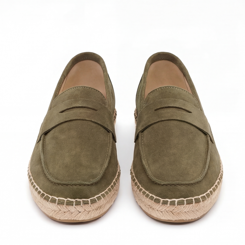 Suede Espadrilles Olive
