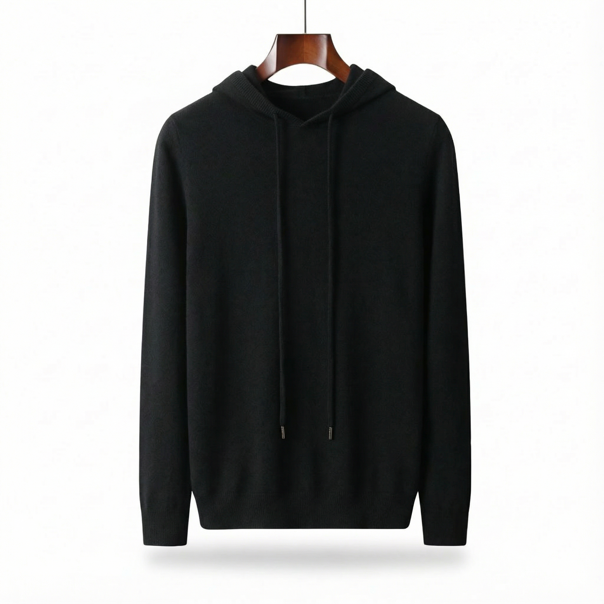 Pure Cashmere Hoodie Black