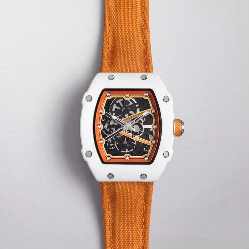 The Spectre N1 — Skeleton Super-Thin White-Orange