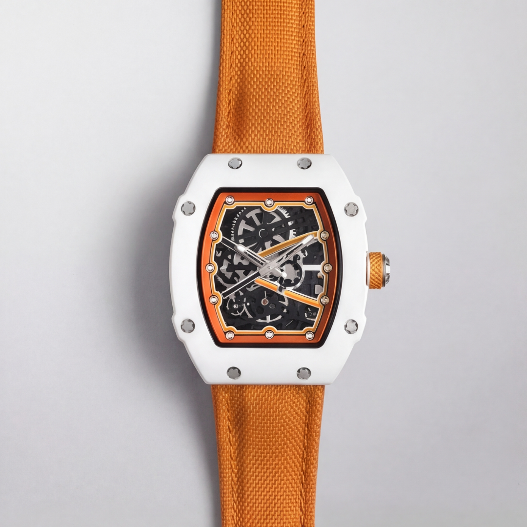 The Spectre N1 — Skeleton Super-Thin White-Orange