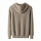 Merino Wool Zip Cardigan Beige