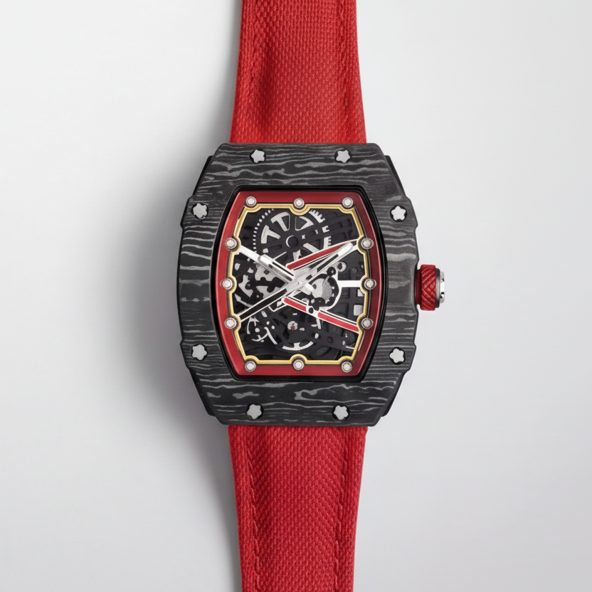 The Spectre N1 — Skeleton Super-Thin Black-Red