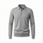 100% Merino Wool Polo Shirt Grey