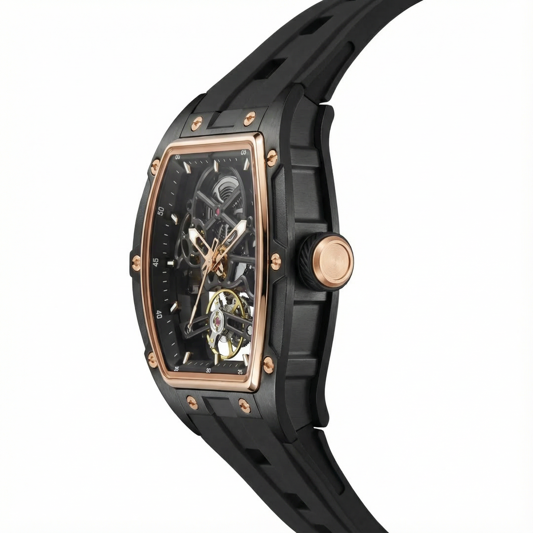 Valentier Genève Spectre S2 — Black Gold Skeleton Tonneau Chronographe
