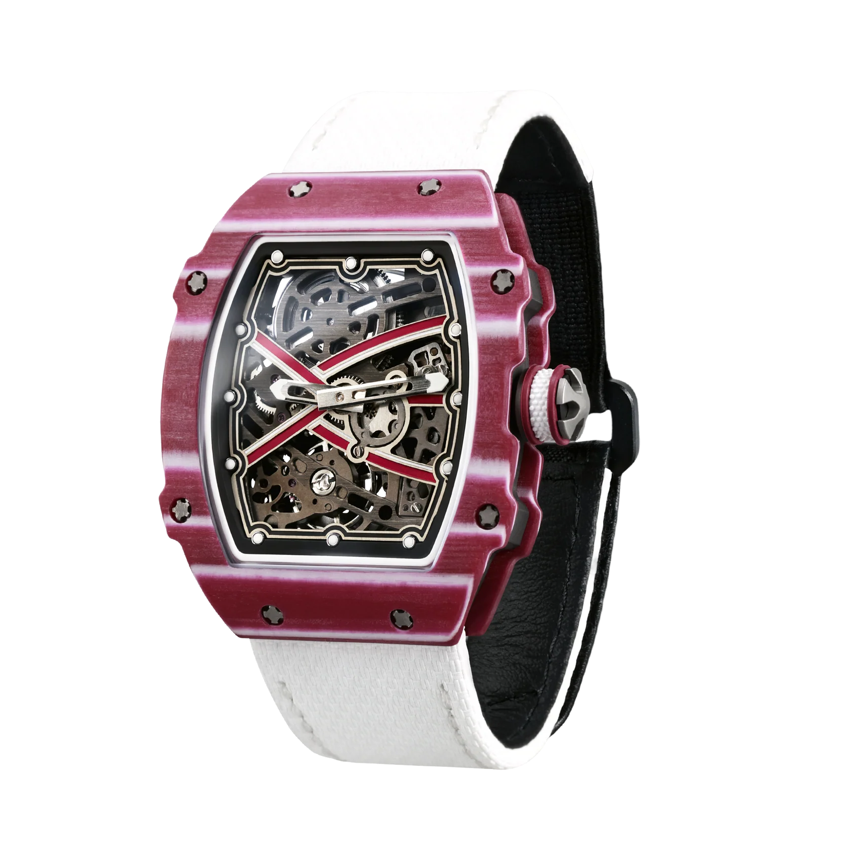 The Spectre N1 — Skeleton Super-Thin Pink-White