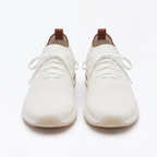 The Valerian — Laced Knit Sneakers White Ivory