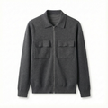 Merino Wool Zip Jacket Grey