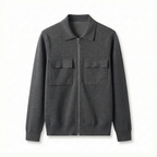 Merino Wool Zip Jacket Grey