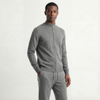 Merino Wool Knit Two-Piece Set Grey