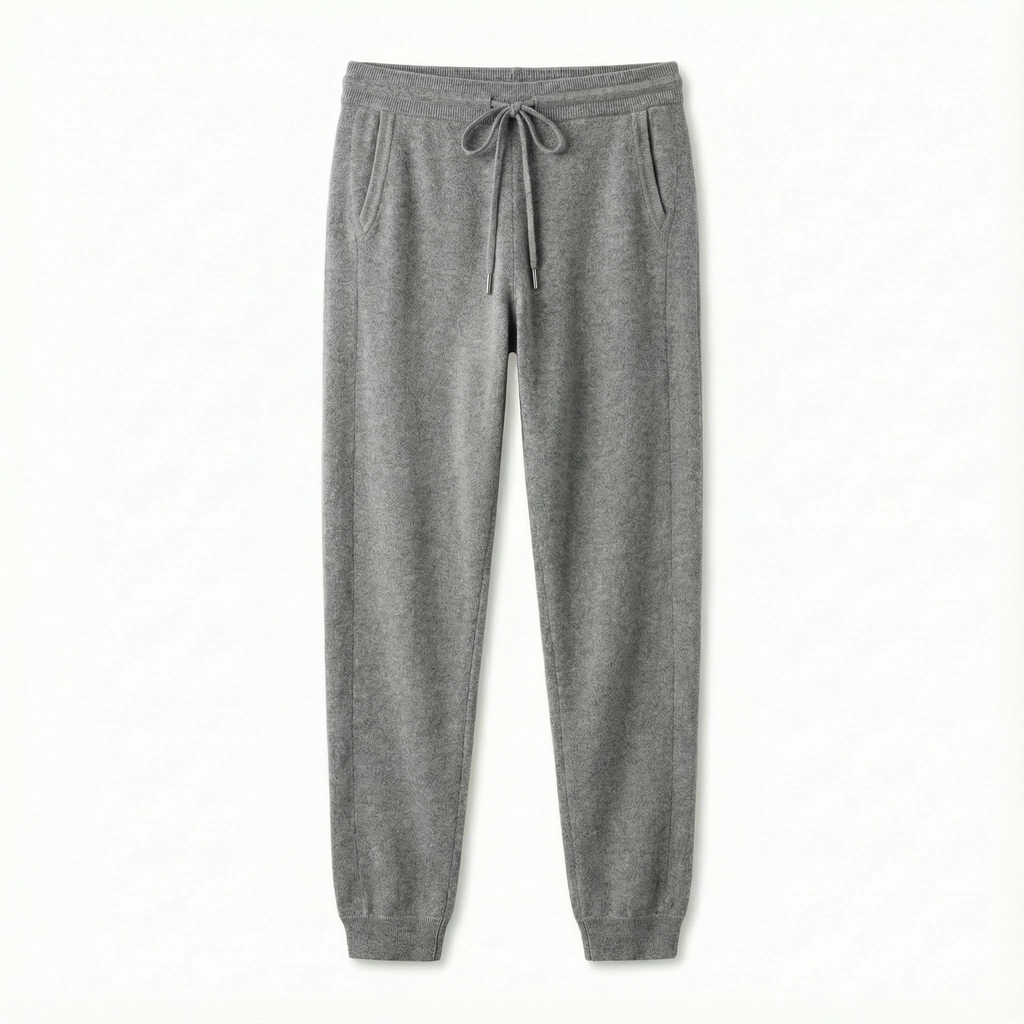 Merino Wool Knit Two-Piece Set Grey