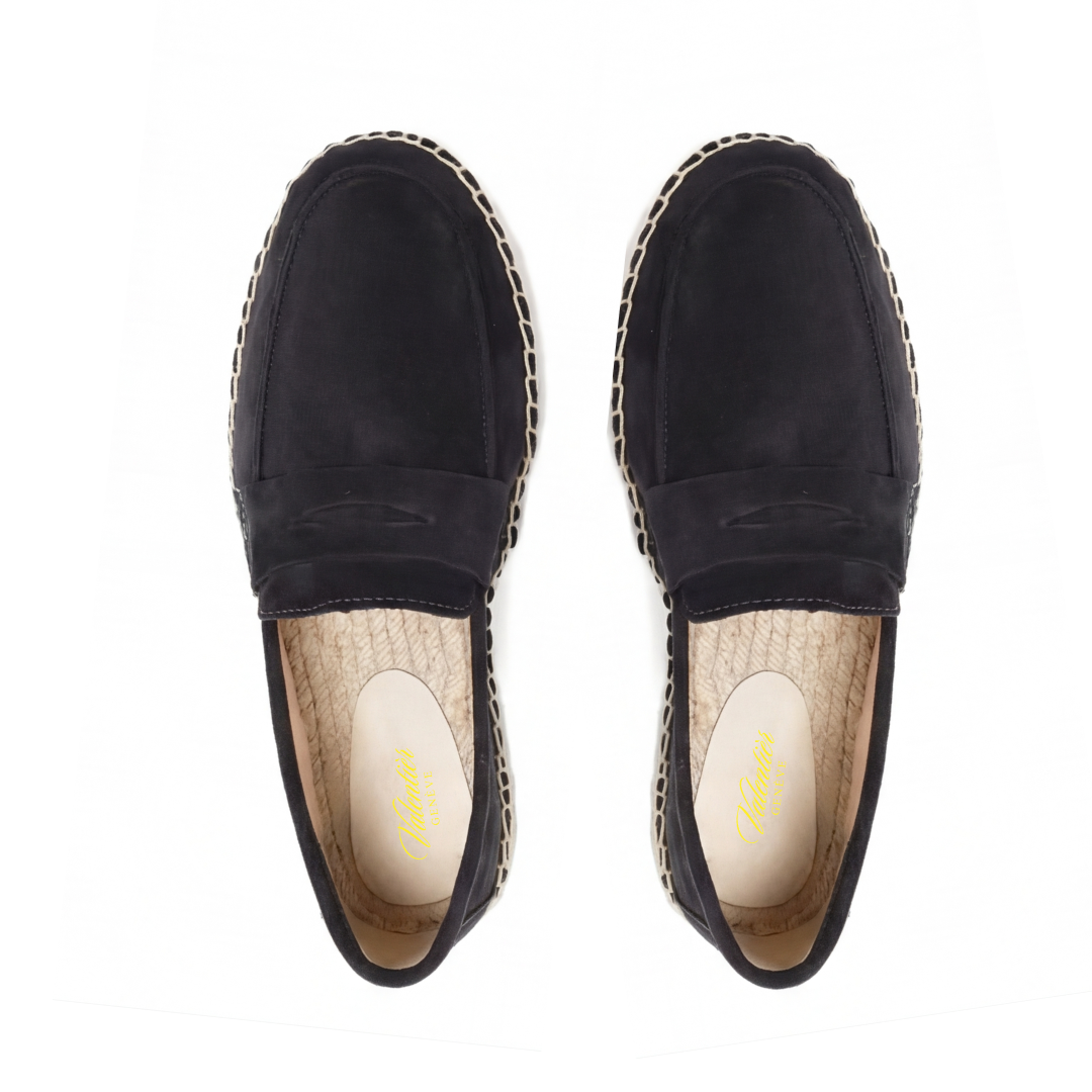 Suede Espadrilles Black