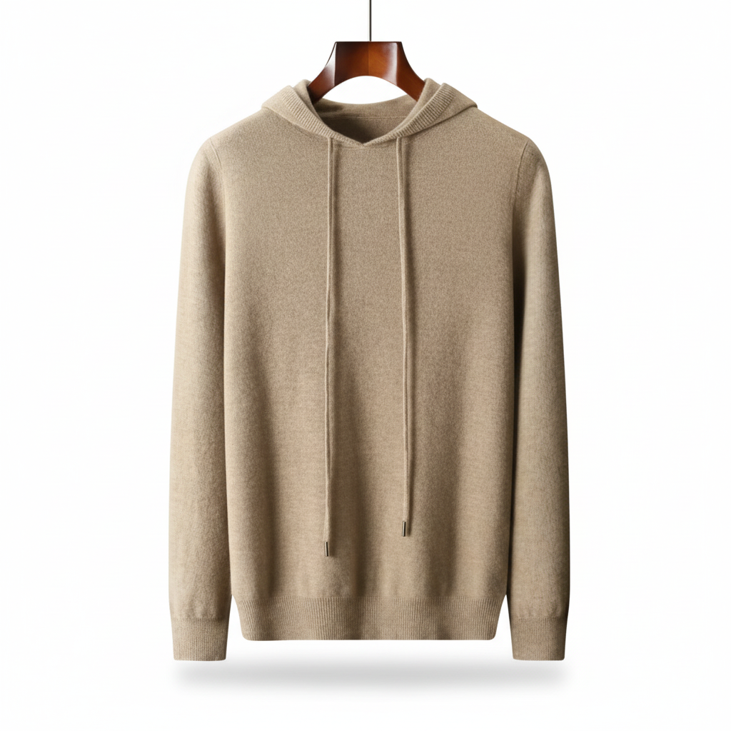 Pure Cashmere Hoodie Beige