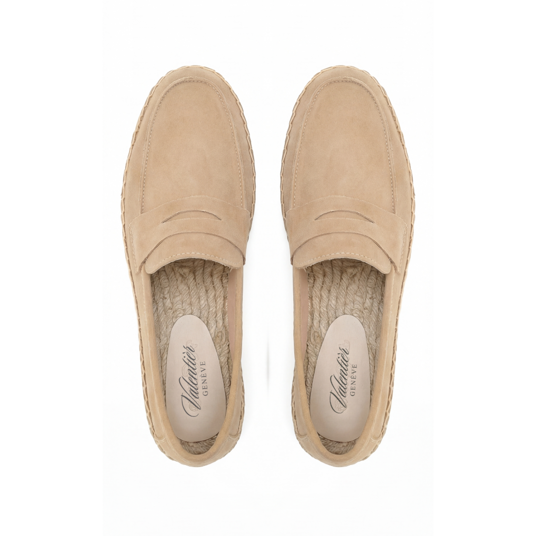 Suede Espadrilles Beige