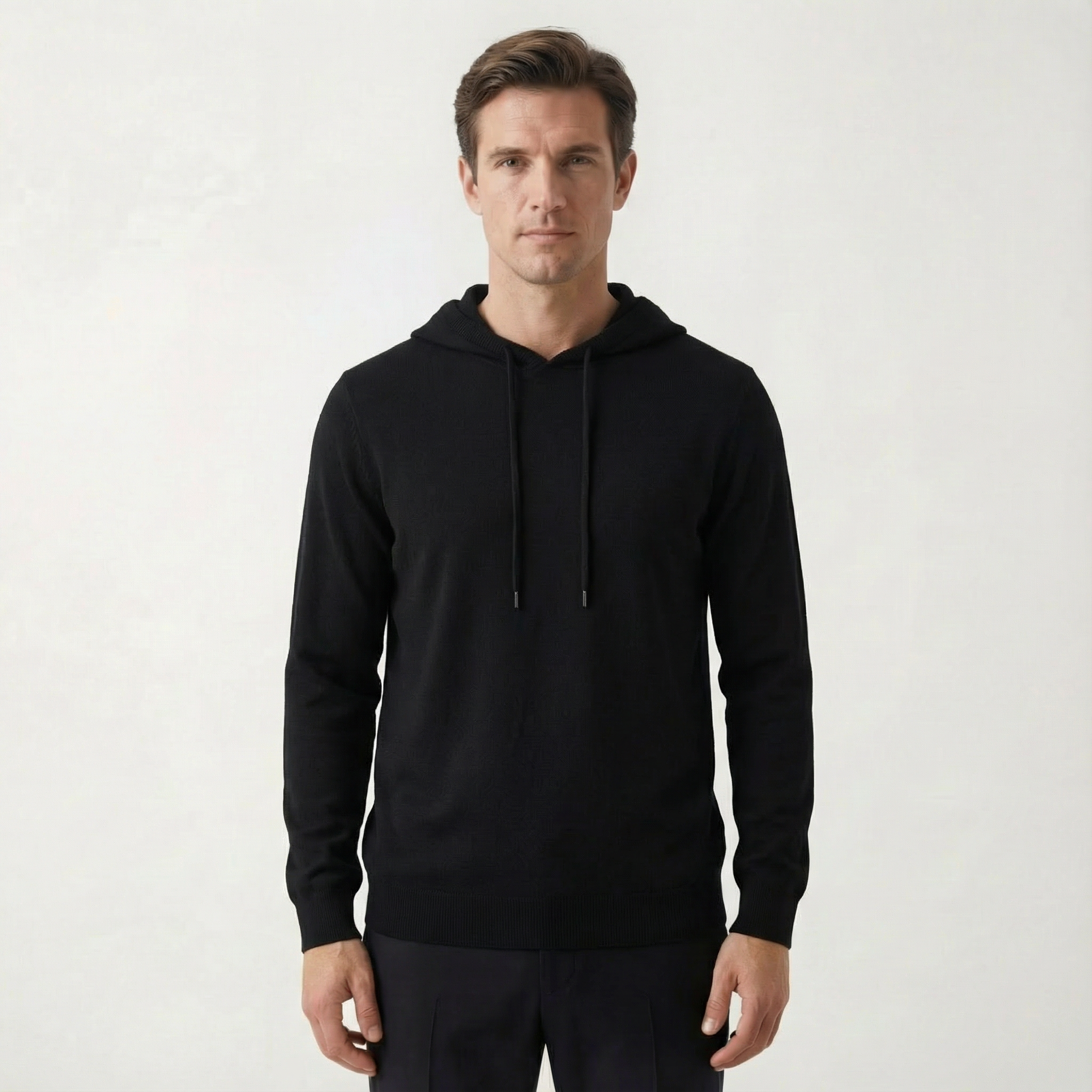 Pure Cashmere Hoodie Black