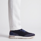 The Valerian — Laced Knit Sneakers Navy Blue