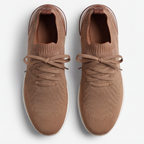 The Valerian — Laced Knit Sneakers Camel Brown
