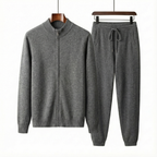 Merino Wool Knit Two-Piece Set Grey