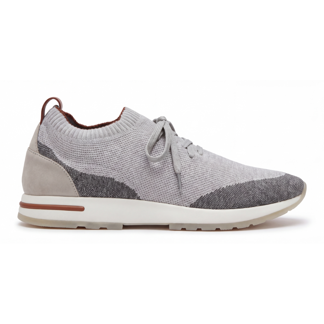 The Valerian — Laced Knit Sneakers Grey