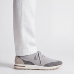 The Valerian — Laced Knit Sneakers Grey