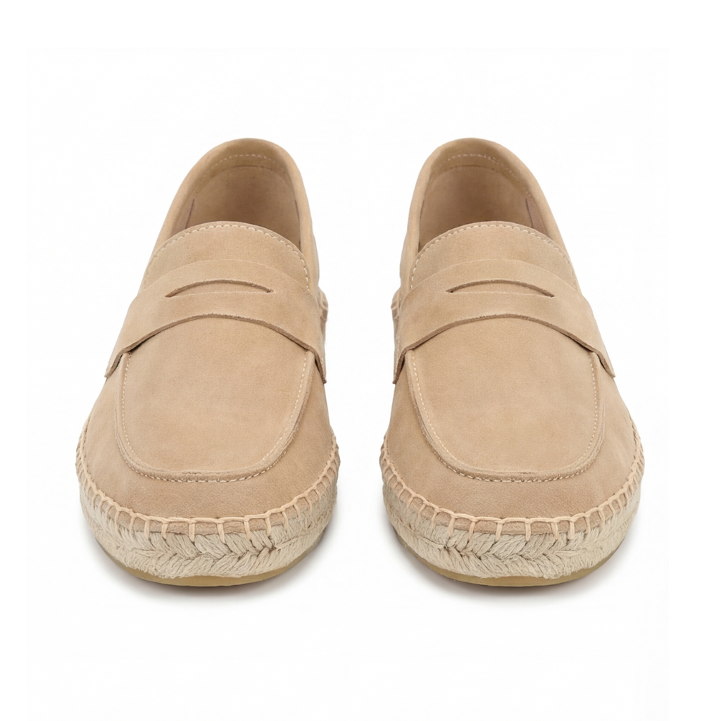 Suede Espadrilles Beige