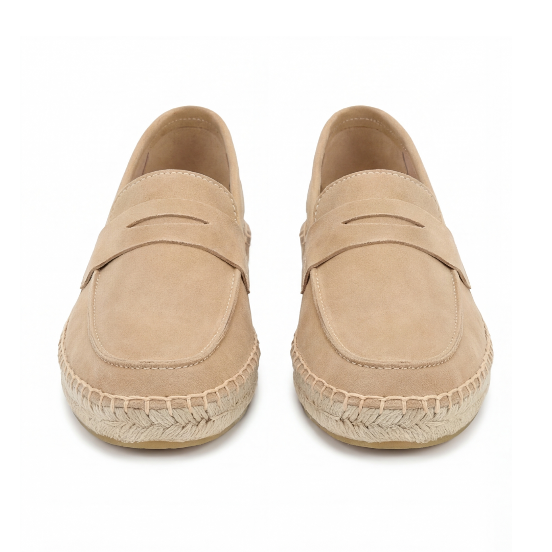 Suede Espadrilles Beige