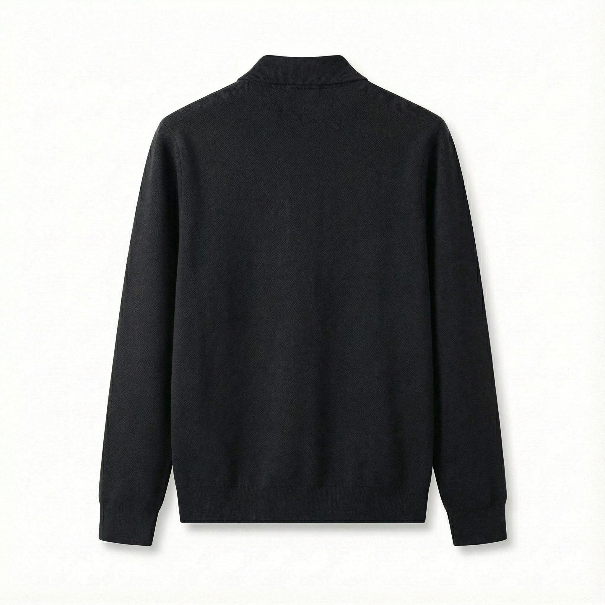 Merino Wool Zip Jacket Black