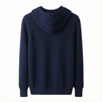 Merino Wool Zip Cardigan Navy
