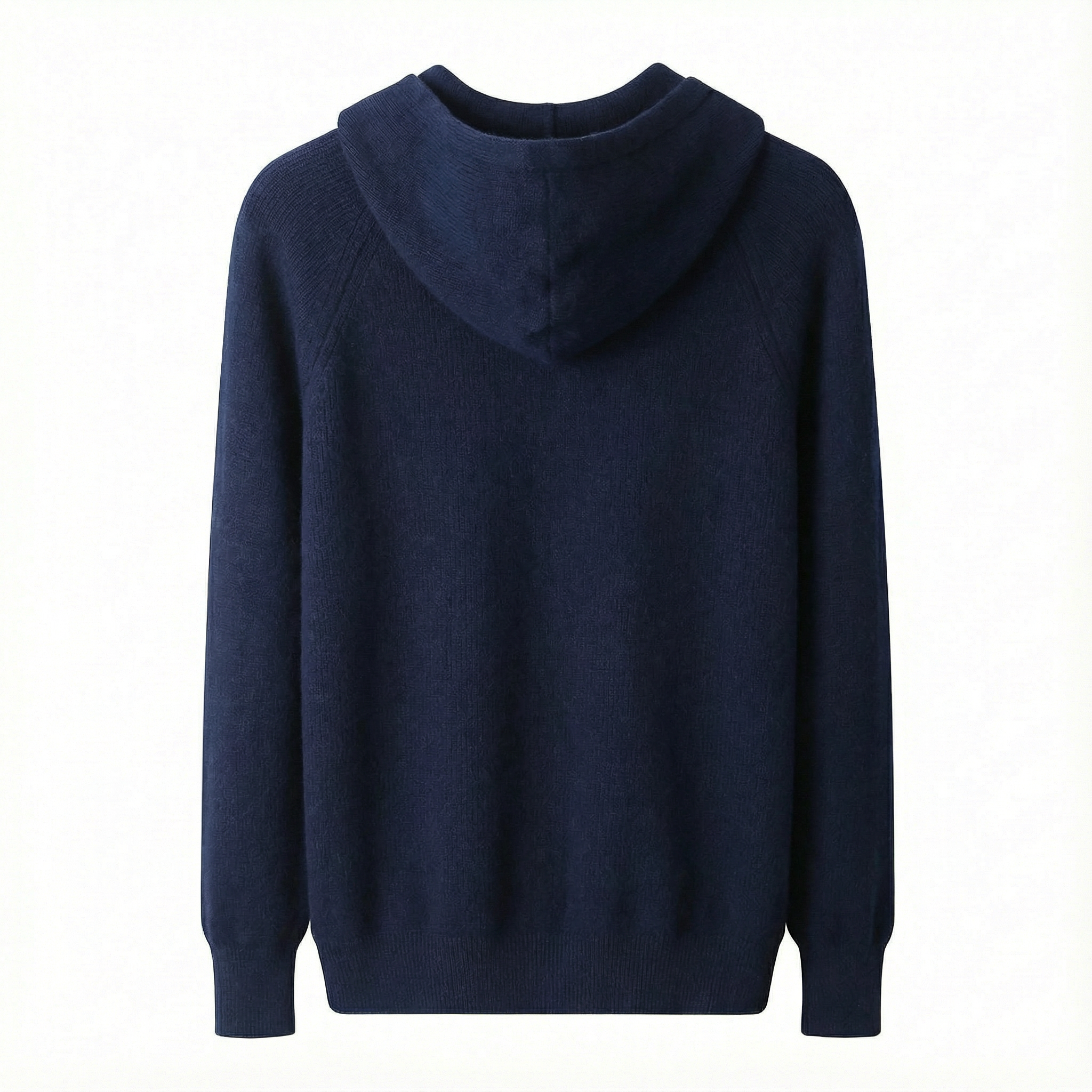 Merino Wool Zip Cardigan Navy