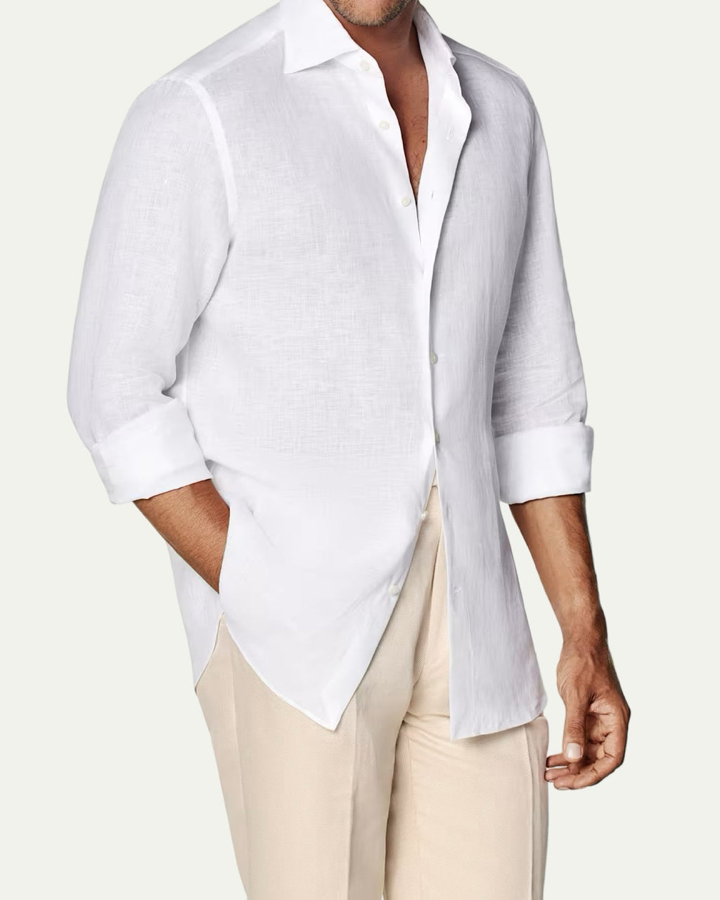 Linen Pure White Shirt