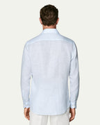 Linen Capri Blue Shirt