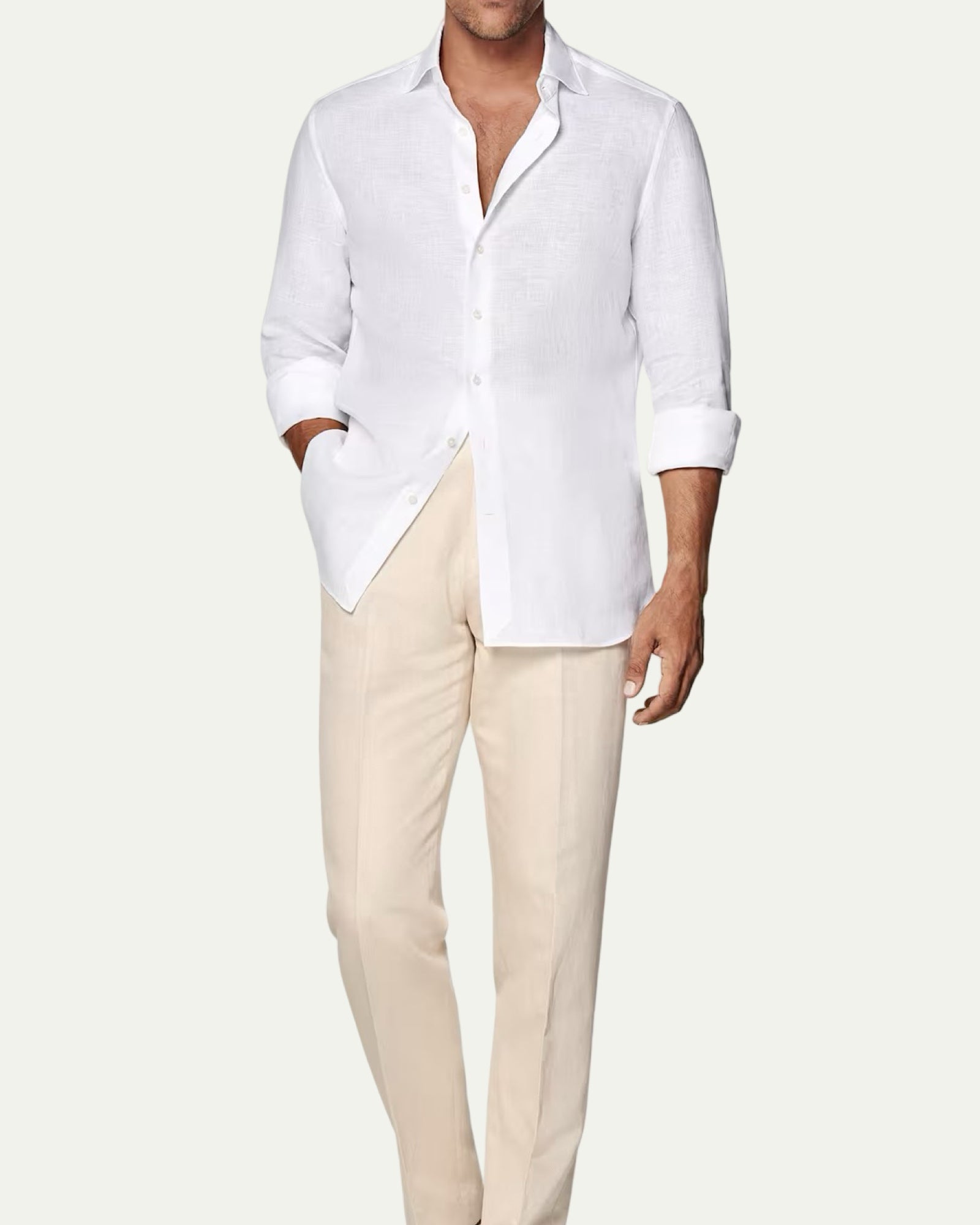 Linen Pure White Shirt