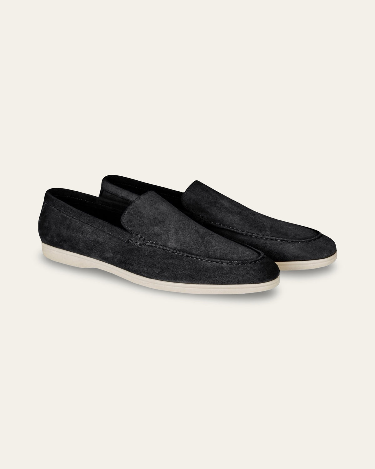 BLACK SUEDE LOAFERS — Shot 01