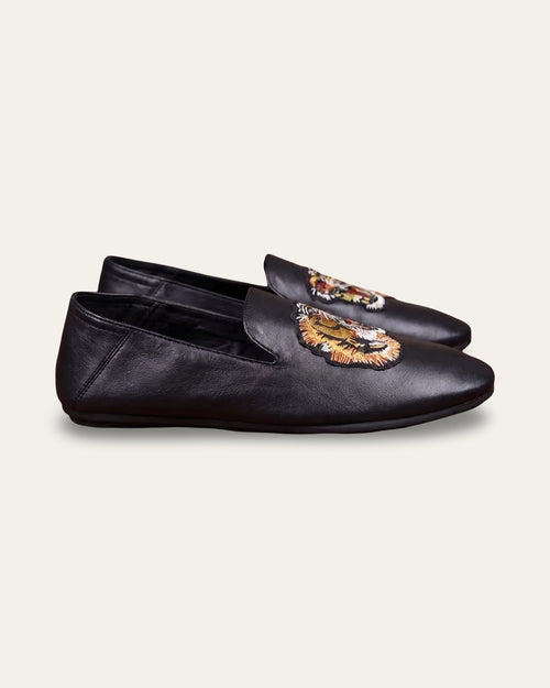 Black Leather Slippers — Shot 01