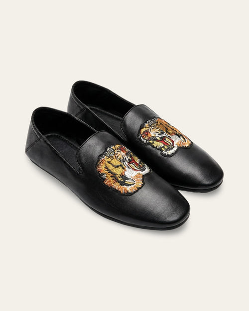 Black Leather Slippers — Shot 02