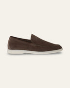 CHOCOLATE SUEDE LOAFERS — Shot 02