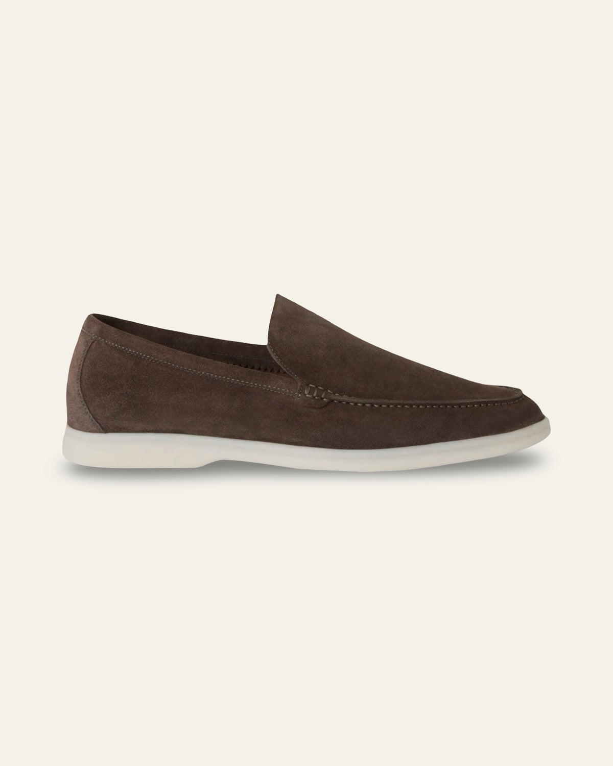 CHOCOLATE SUEDE LOAFERS — Shot 02