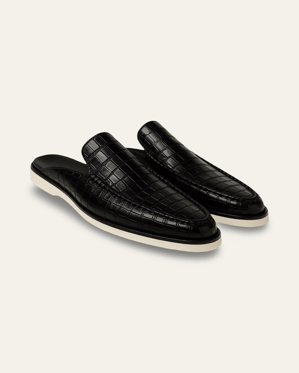 Custom-Made Crocodile Skin Slippers — Shot 01